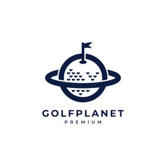 golf balls, flags and planets for club logos and golf activists