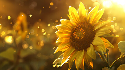 Naklejka premium blooming sunflower