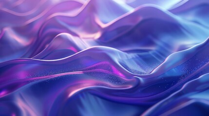 Obraz premium 3d abstract blue and purple background with flowing smoke, wavy liquid texture 