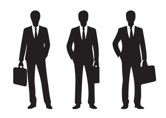 Business people Silhouettes, set of vector silhouettes