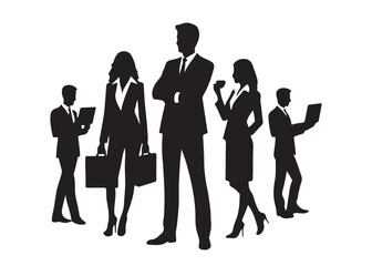 Business people Silhouettes, set of vector silhouettes