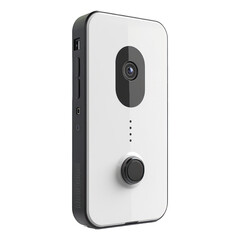 Obraz premium A white and black smart phone with a camera on the front