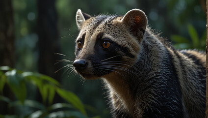 Naklejka premium Civet in the jungle 