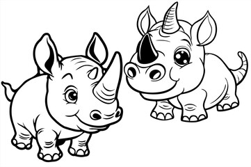 cartoon rhino