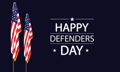 Celebrate Defenders Day in Style with American Flag Text