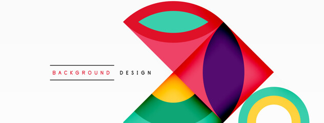 Circles and petals. Geometric beautiful abstract minimal template for Wallpaper, Banner, Background, Card, Book Illustration, landing page