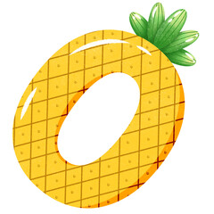 number drawn from the shape of pineapple cliparts
 
