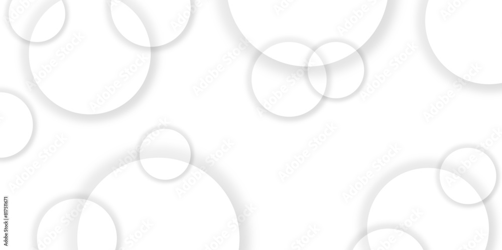 Poster abstract background with circle white abstract geometric background with soft light white paper circ