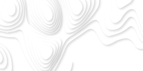 Abstract topography concept white papercut design or flowing liquid illustration for website template.