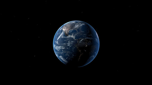 blue earth in space