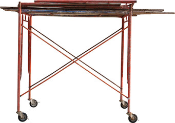 Scaffolding yellow against