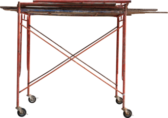 Scaffolding yellow against