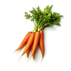 Close up of a carrots on white background. With clipping path.