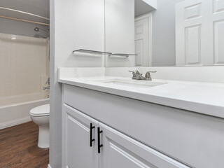 Modern residential bathroom interior