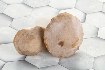 Raw Eringi mushrooms for cooking