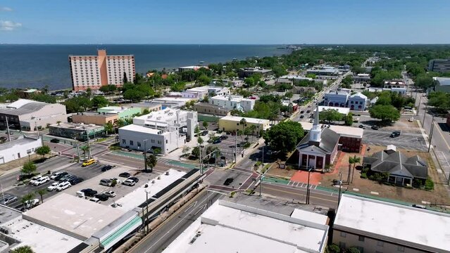 aerial high above titusville florida
