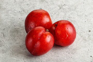Ripe sweet juicy red plum