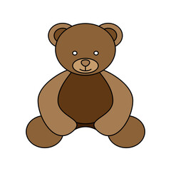 brown teddy bear baby toy .EPS format
