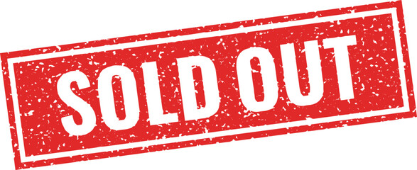 Red Grunge Sold Out Stamp Badge