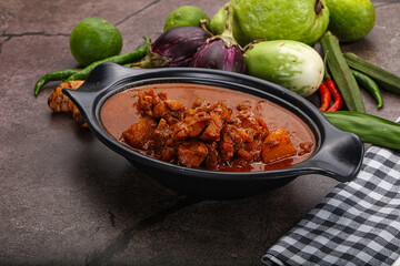 Indian cuisine - spicy chicken vindaloo
