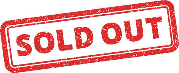 Red Grunge Sold Out Stamp Badge