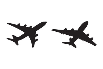 plane silhouette vector illustration