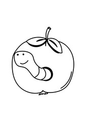 Wurm im Apfel