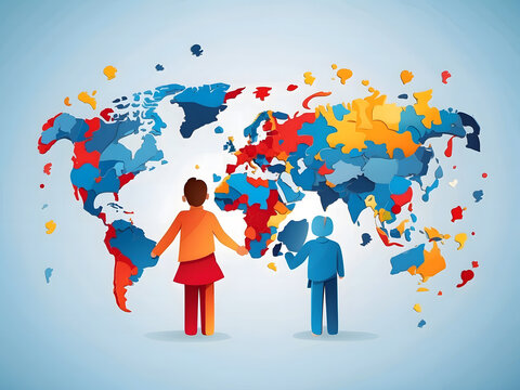 Vector illustration on the theme of World Autism awareness day observed each year on April 2nd across the globe