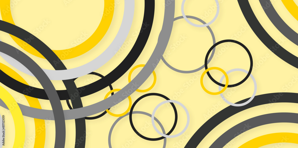 Poster abstract modern geometric colorful background. vector illustration. modern geometric circles colorfu