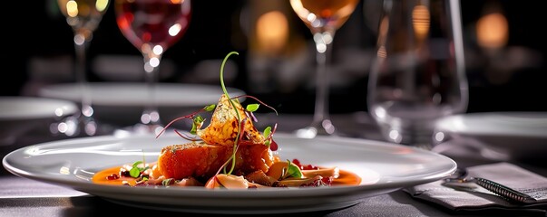 A delicious and beautifully presented plate of food. The perfect meal for a special occasion.