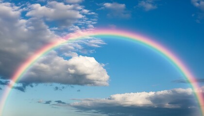 雨上がりの空に架かる虹