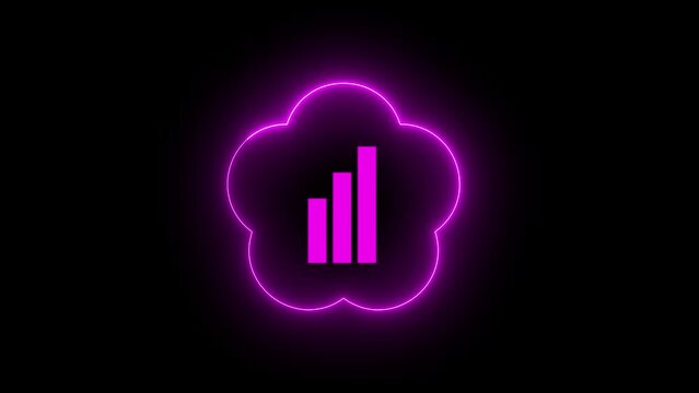 Neon light business Graff with growing