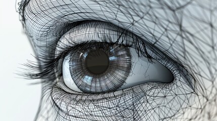 Obraz premium Enhance the resolution of this eye. Make the iris and pupil more detailed. Generate a normal map.