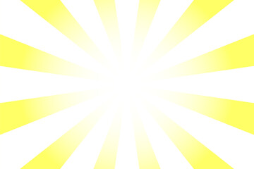 黄色の集中線のイラスト