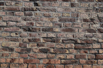 Old stone brick wall red and brown good textured
