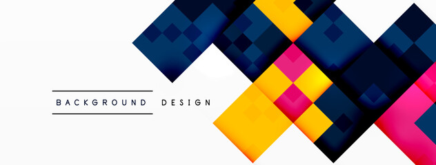 Dynamic colorful squares background. Vector Illustration For Wallpaper, Banner, Background, Card, Book Illustration, landing page