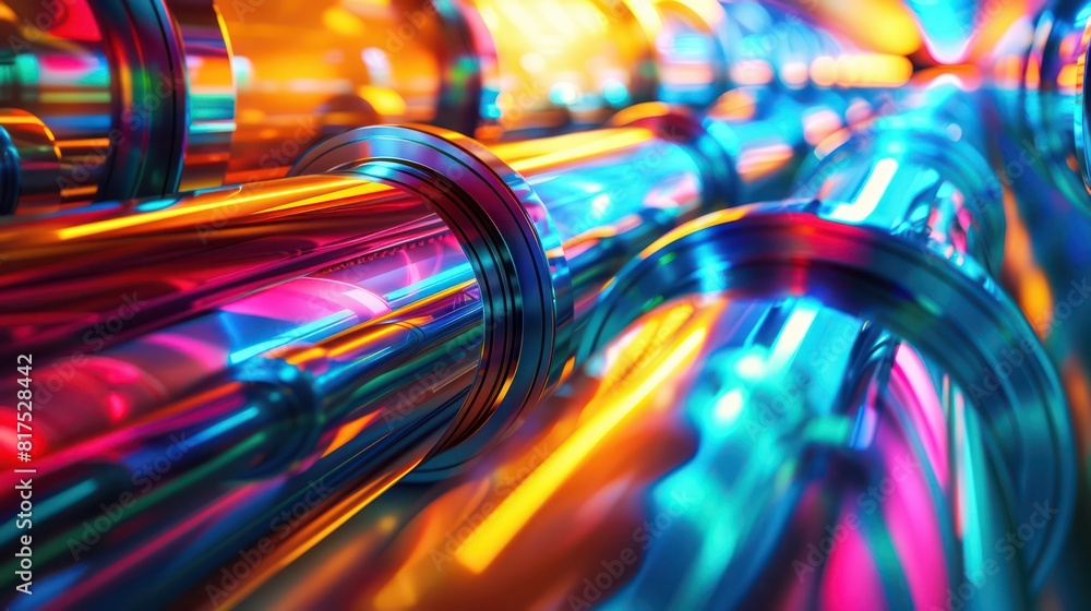 Poster a colorful pipe with a rainbow of colors