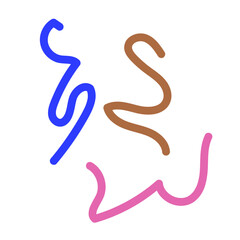 Colorful lines decor modern graphic