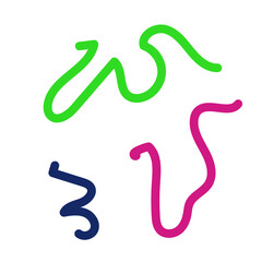 Colorful lines decor modern graphic