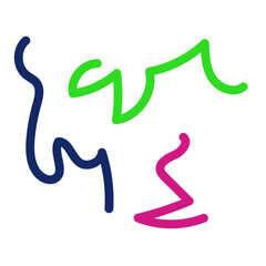 Colorful lines decor modern graphic