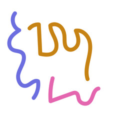 Colorful lines decor modern graphic