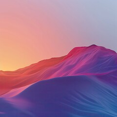 Smooth digital gradient side view, gentle transitioning colors, advanced tone, vivid