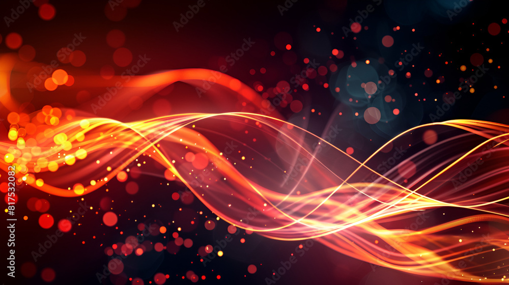 Poster creative arrangement of lights, fractal and custom design elements as a concept metaphor on subject 