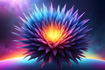 sparkling radiation light