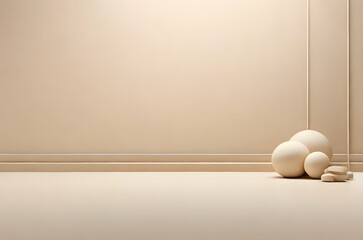 Minimal abstract light beige background for product presentation.	