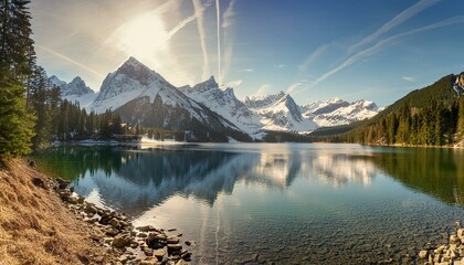 Lake and mountain