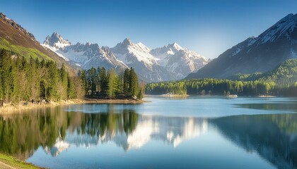 Lake and mountain