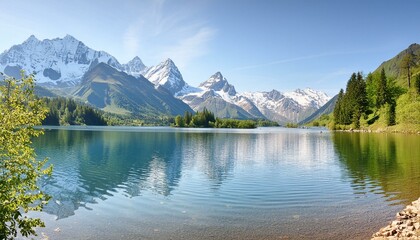 Lake and mountain