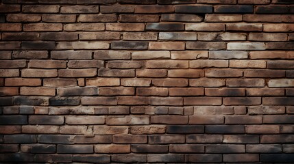 Fototapeta premium Dark brown brick wall