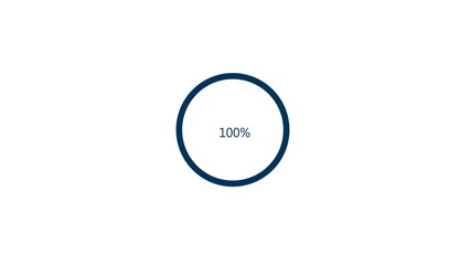  Abstract loading bar circle deep royal blue illustration. White background processing dark gray circle complete 4k illustration. 